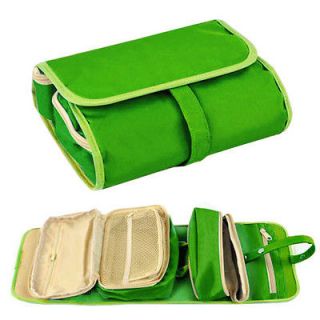 Green Hanging Travel Toiletry Cosmetic Makeup Hand Case Bag Organizer