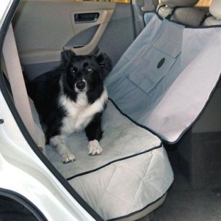 Deluxe Dog Pet Car Back Seat Backseat Cover Saver Barrier Gray KH7862