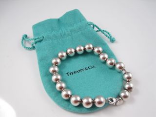 Tiffany & Co RARE Silver 19 Ball Bead Bracelet Bangle