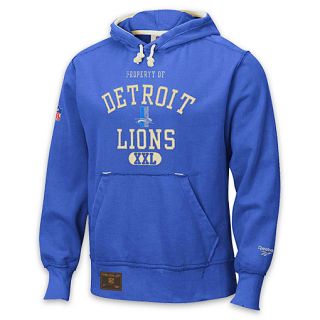NFL Detroit Lions Property Of Reebok Hooded Fleece  Blue  SIZE