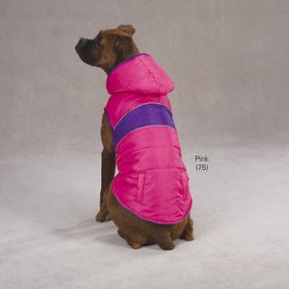 Pink Brite Stripe M 16L Dog Parka sleeveless jacket w/ hood pet