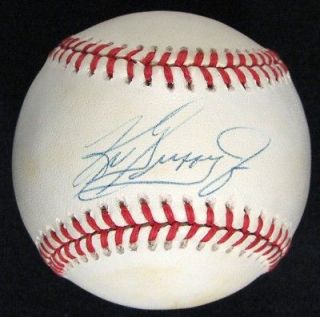 Ken Griffey Jr Vintage Signed Baseball B.Brown OAL Scoreboard/MLB