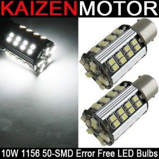 10W White 1156 50 SMD Error Free LED Backup Lights Bulbs Mercedes