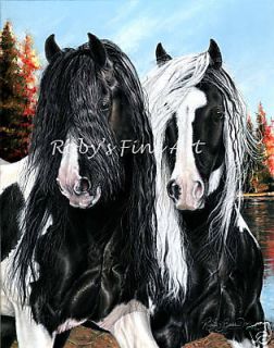 Print Gypsy Vanner Horse Art Mane Attraction 8x10 by Roby Baer PSA