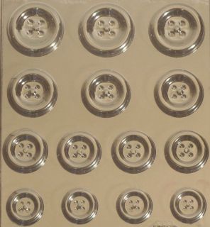 14Cav Assorted Size BUTTONS Chocolate Candy Fondant Plaster Clay Mold