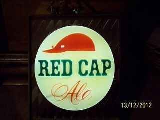 carlings red cap lighted beer bar tavern sign advertising merchandise