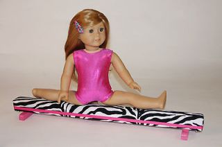 Gymnastics Balance Beam for McKenna American Girl 18 Doll   Zebra