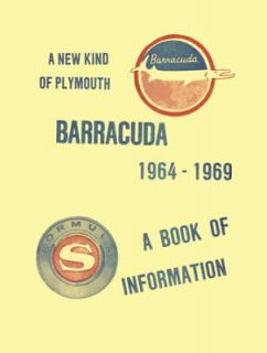 1964 1966 1967 1968 1969 Barracuda Information Book Options Codes