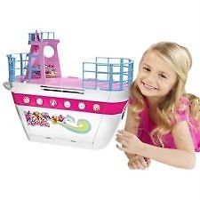 NEW Barbie Cruise Ship Large Doll House Boat Girls Pink Toy Play Set