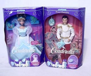 Disney Movie Cinderella & Prince Charming Barbie Dolls Toy Set MIB