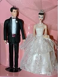 Barbie and Ken Wedding Cake Topper Keepsake Ornaments   NEW