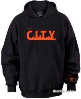 City San Francisco Hoodie Sweater BLACK Orange SF Giants SFC The Bay