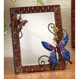 Small Metal Butterflies Table Mirror   Table mirror