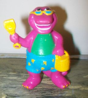 Beach Barney Purple Dinosaur Figure Toy 2.5