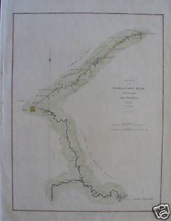 Pay  Ho river,1796,Original antique sketch ,Nicol,Staunton and Barrow