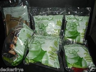2003 Shrek 2 Burger King Toys Set of 6 UNOPENED Sealed