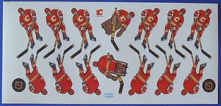 Coleco NHL Calgary Flames Table Hockey Game Decals