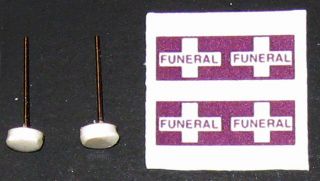 25 G scale model hearse funeral procession flags