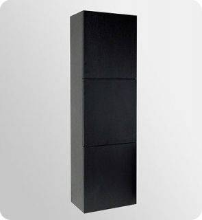Fresca Bathroom Linen Side Cabinet w/ Three Large Cabinets   FST8090BW