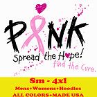 PINK HOPE fight breast support ribbon cure cancer womens mens t shirt