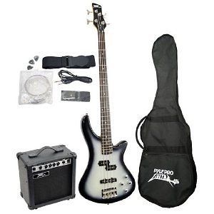 Pro Audio PGEKT50 Full Size Electric Bass Guitar Package Amplifier