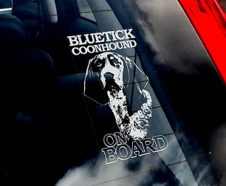 Bluetick Coonhound   Car Window Sticker   Dog Sign   n.collar