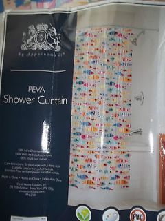 MY APPOINTMENT SHOWER CURTAIN CALL ( FISH FRENZY )70 X 72 MULTI