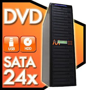 Burner 24X CD DVD Duplicator+Sma​rtUSB+500GB Copier Tower Writer