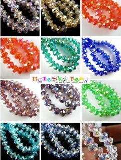 Glass Crystal Jewelry Design Diy Finding Rondelle Loose Beads 6x4mmAB