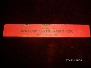 Compliments of Willow Creek Dairy Red Granite Wisconsin Wooden 12