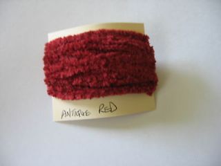 Chenille trim, mini 1/8, 5yds, ANTIQUE RED, cotton