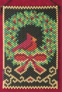 Cardinal Wreath Beaded Banner Kit The Beadery Craft Products 7143