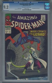 Amazing Spider man #44 2nd Lizard Appearance CGC 9.2