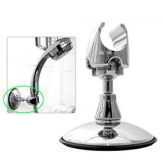 Suction Cup Chrome plated Shower Head Grip Holder Silver Bracket