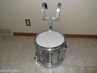 Yamaha 14 Marching Snare Drum Silver with Carrier