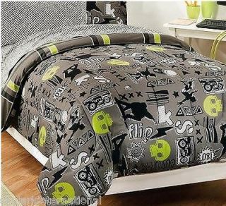Skull3 Complete Bed in a Bag Comforter Set Boys Bedroom Twin Full