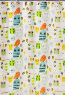Multi Colored Owl Kids Shower Curtain Bathroom Decor Fabric Cool