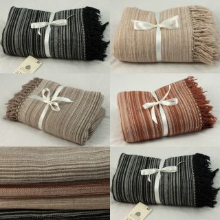 Merino Wool Luxury Large Throw Blanket Rug Natural