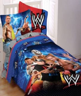WWE WRESTLING CHAMPIONS TWIN COMFORTER SHEETS 4PC BEDDING SET NEW