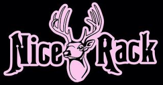 hunting decal,Nice Rack sticker,Huntress,bow hunter decal,pink hunting