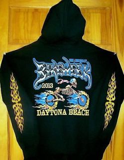 2013 Daytona Beach Bike Week HOODIE Black Sz XL SKELETON MAN TAKES