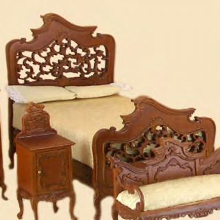 Dollhouse Miniature victorian antique Bed bedroom bedding pillow New