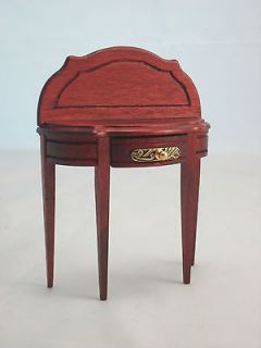 Half Round Side Table dollhouse miniature furniture wooden T3030 1/12