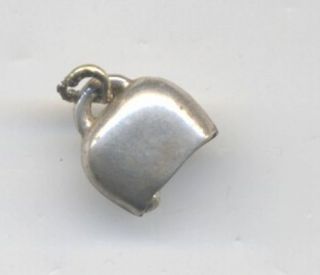 Vintage silver EDELWEISS FLOWER charm COW BELL 3 D