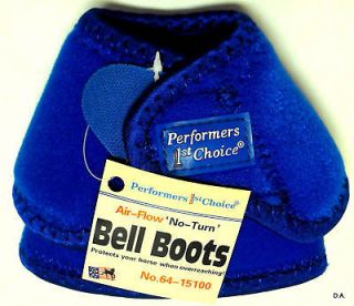 First Choice No Turn Neoprene Blue Bell Boots Large Horse Tack