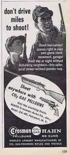 1960 CROSMAN HAHN Pellguns BB Gun CO2 Gas Shooting Rifle Pistol
