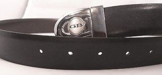 Belt Geoffrey Beene Narrow Soft Leather Reverse Blk/Brn Mirror Size 32
