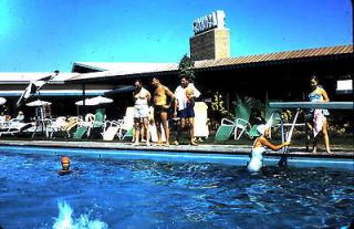 35mm Slide   Vintage   red kodachrome   las vegas hotel ?   pool