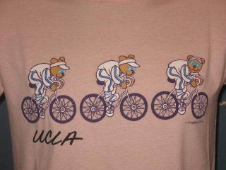 vintage 80s UCLA BICYCLE BEARS T Shirt SMALL university california la