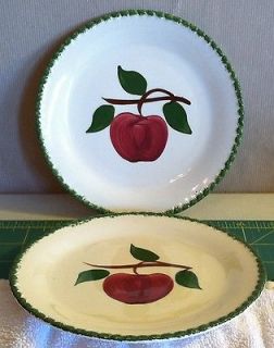 Blue Ridge 7 Salad Desert Plate   Quaker Apple Pattern   Set of 2